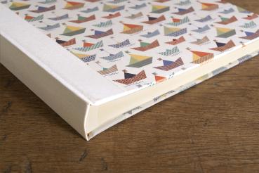 Preview: Handgemachtes Fotoalbum mit Schiffchenmotiv exklusiv
